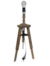 Wooden tripod lampstand for sale  LONDON