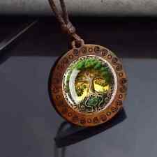 Wooden pendant necklace for sale  Riverside