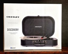 Toca-discos portátil de vinil Crosley Discovery Bluetooth 3 velocidades CR8009A-BK comprar usado  Enviando para Brazil