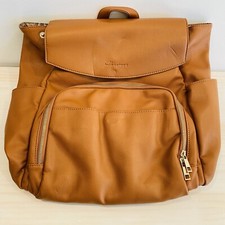 Mochila de couro Milk & Poppy para bebê bolsa de fraldas bronzeada bolsos com zíper comprar usado  Enviando para Brazil