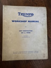 Triumph workshop manual d'occasion  Expédié en Belgium