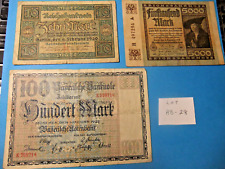 3 billetes alemanes vintage de los años 20 - en muy buen estado segunda mano  Embacar hacia Argentina