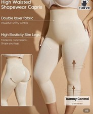 Pacote com 2 shorts modeladores femininos controle de barriga modelador de corpo cintura alta coxa mais fina comprar usado  Enviando para Brazil