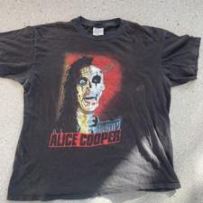 Camiseta masculina vintage 1989 Alice Cooper média preta lixo ponto único comprar usado  Enviando para Brazil