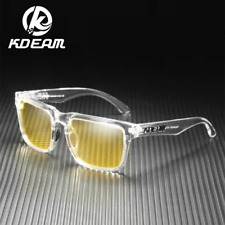 Óculos de sol masculino KDEAM quadrado polarizado transparente visão noturna óculos de direção, usado comprar usado  Enviando para Brazil