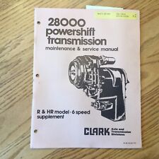 Clark 28000 POWERSHIFT MANUAL DE SERVIÇO DE MANUTENÇÃO DE TRANSMISSÃO +LIVRO DE PEÇAS SM286 comprar usado  Enviando para Brazil