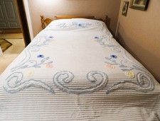 Vintage chenille white for sale  Gooding