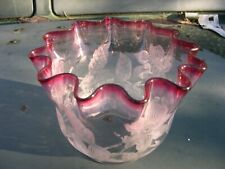 Victorian cranberry edged for sale  OSWESTRY