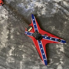 Guitarra elétrica Custom Shop Dimebag Darrell Rebel Black Floyd Rose vermelha e azul comprar usado  Enviando para Brazil