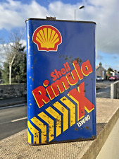 Usado, RARO SHELL RIMULA X 15W/40 1 GALÃO LATA DE ÓLEO GALPÃO DE GASOLINA GARAGEM LOJA DISPLAY ADEREÇO comprar usado  Enviando para Brazil