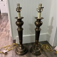 PAR DE ABAJURES DE MESA MODERNOS STUDIO BILL BLASS POLISH LATÃO 24" comprar usado  Enviando para Brazil