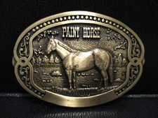 Fivela de cinto Tony Lama pintura cavalo bronze criador de cavalos série PRIMEIRA edição 1ª comprar usado  Enviando para Brazil