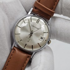 Relógio de pulso masculino vintage Vantage 17 joias data cal 179 corda mecânica suíça, usado comprar usado  Enviando para Brazil