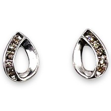 Brincos de ouro branco 10k com gota de lágrima de diamante comprar usado  Enviando para Brazil