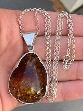 Silver large amber for sale  BRIGHTON