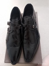 Mens black leather for sale  STAFFORD