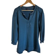 Moletom túnica Henley algodão casual Pilcro azul desgastado M comprar usado  Enviando para Brazil