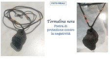 Pendente tormalina nera usato  Italia