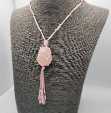 Rose quartz macrame for sale  PAIGNTON