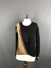 Blusa feminina Desigual viscose tamanho P preta estampada comprar usado  Enviando para Brazil