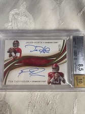 Usado, 2020 Immaculate Dual Rookie autógrafos Jalen Hurts, Tua Tagovailoa /25 autografado 10 comprar usado  Enviando para Brazil