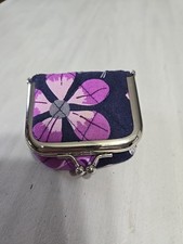 Estojo para lentes de contato Vera Bradley SUZANI ~ Mini bolsa com trava beijo e espelho comprar usado  Enviando para Brazil