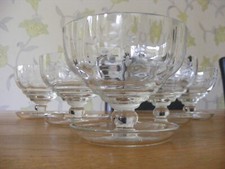 Etched crystal glass for sale  GLASTONBURY