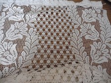 Vintage ecru curtain d'occasion  Expédié en Belgium