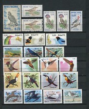 BRASIL - Pássaros - MNH - 62 selos + 3 folhas de lembrança, usado comprar usado  Brasil 