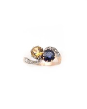 Bague citrine saphir d'occasion  Paris IV