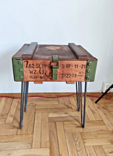 Military Ammo Box Coffee Table | Rustic Industrial Side Table | Vintage Chest na sprzedaż  PL