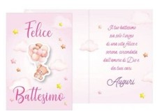 Biglietto auguri battesimo usato  Ruvo di Puglia