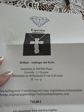 Kette kreuz diamanten gebraucht kaufen  Erfurt