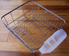 Escorredor de louça pequeno cinza escuro revestido a pó aço metal rack de secagem com suporte comprar usado  Enviando para Brazil