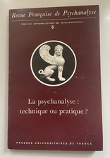 Psychanalysis technique pratiq d'occasion  Expédié en Belgium