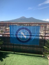 Bandiera Del Napoli con Logo Napoli misura 1x1,50cm -REGALO  IN OMAGGIO comprar usado  Enviando para Brazil