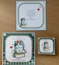 Handcrafted valentines card for sale  ST. AUSTELL