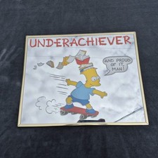 Pôster vintage Bart Simpson emoldurado espelho underachiever 16” X 20”, usado comprar usado  Enviando para Brazil