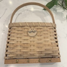 Usado, Guardião de cesta Ratan Boho pendurado na parede com ganchos porta-chaves fazenda casa de campo comprar usado Usado, Guardião de cesta Ratan Boho pendurado na parede com ganchos porta-chaves fazenda casa de campo comprar usado  Enviando para Brazil