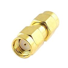 Usado, Plugue RP SMA para plugue RP SMA com conector coaxial de RF de pino fêmea - tom dourado EUA comprar usado  Enviando para Brazil