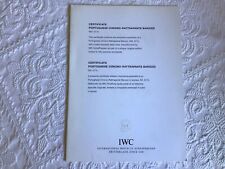 Certificato bianco iwc usato  Italia