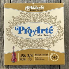 Conjunto de cordas para violino D'Addario Pro-Arte Series J56 escala 3/4 comprimento tensão média comprar usado Conjunto de cordas para violino D'Addario Pro-Arte Series J56 escala 3/4 comprimento tensão média comprar usado  Enviando para Brazil