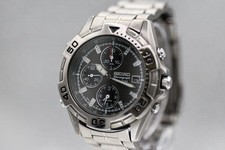 [Exc+5] SEIKO 7T32-7H40 cronógrafo 100M mostrador cinza 40mm relógio de quartzo masculino JAPÃO comprar usado  Enviando para Brazil