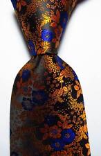 Nova Gravata Masculina Clássica Floral Ouro Azul Preto Tecido JACQUARD Seda comprar usado  Enviando para Brazil