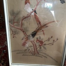 Vintage silk embroidery for sale  WILLENHALL