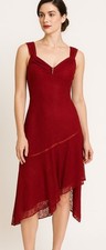 Vestido vermelho assimétrico floral brilhante sem mangas tamanho JR’s 3 90’s Y2K Vamp Glam comprar usado  Enviando para Brazil