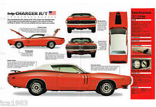 1971 DODGE CHARGER R/T:440 6 PACOTES FOLHA DE ESPECIFICAÇÕES/folheto comprar usado  Enviando para Brazil