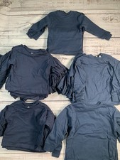 41 camisetas infantis unissex marinha sólida manga longa 100% algodão atacado a granel comprar usado  Enviando para Brazil