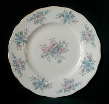 COLCLOUGH COPPELIA PRATO DE ALMOÇO OSSO PORCELANA INICIANTE OU PRATO DE SALADA ROSA E AZUL, usado comprar usado  Enviando para Brazil