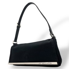  Bolsa de ombro FENDI bolsa acessória de couro lona preta comprar usado  Enviando para Brazil